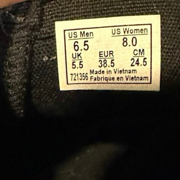 VANS CLASSIC SLIP-ON - Black Perforated Leather Women 8 Men 6.5 - Picture 11 of 16